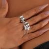 Accessory Rings Double Ring One-Piece Ring Butterfly Jewelry, Punk Opening Adjustable Ring