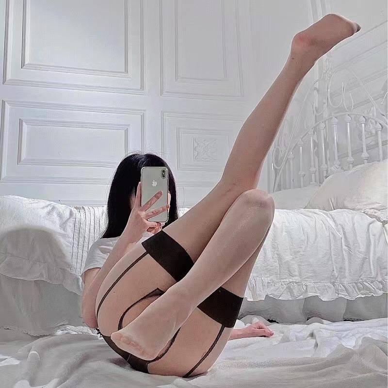 

Женские колготки с открытой промежностью, сексуальное эротическое нижнее белье, сексуальные шелковые прозрачные боди, ультратонкие леггинсы до бедра, женские колготки one size телесный