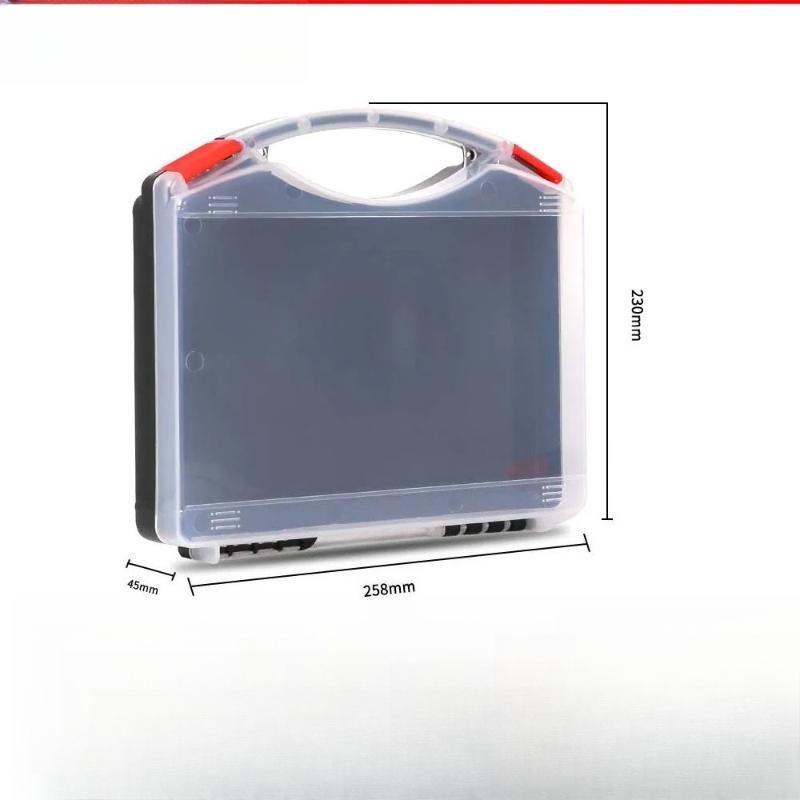 PP Werkzeugaufbewahrungsbox mit 8 Fächern für Reparaturwerkzeuge Holzbearbeitungs-Organizer-Koffer und kleine Eisenwarenzubehörteile