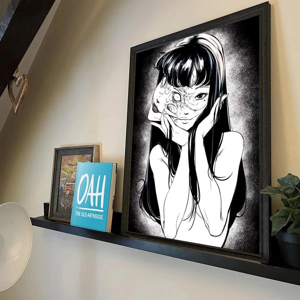 1 szt. Japoński Horrorowy Komiks z lat 80. Tomie Figurka Plakat Samoprzylepna Sztuka Wodoodporny Papier Naklejka Dekoracja Ściany