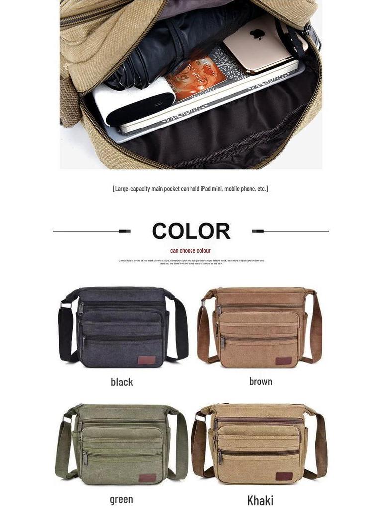 Durable Canvas Multifunctional Electrician Tool Bag - Large Single Shoulder Repair Bag