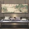 Traditonal Chinese Style Mountain and River Canvas Painting Poster Print Wall Art Picture Hall for Office Living Room Home Decor
