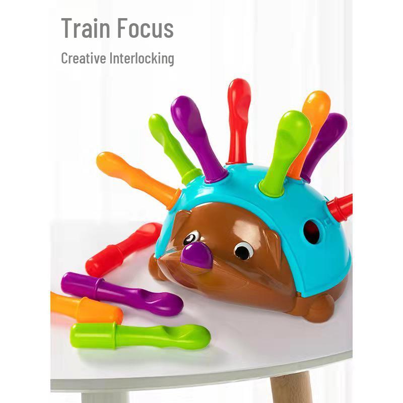Hedgehog Puzzle Toy for Kids: Develops Fine Motor Skills & Hand-Eye Coordination