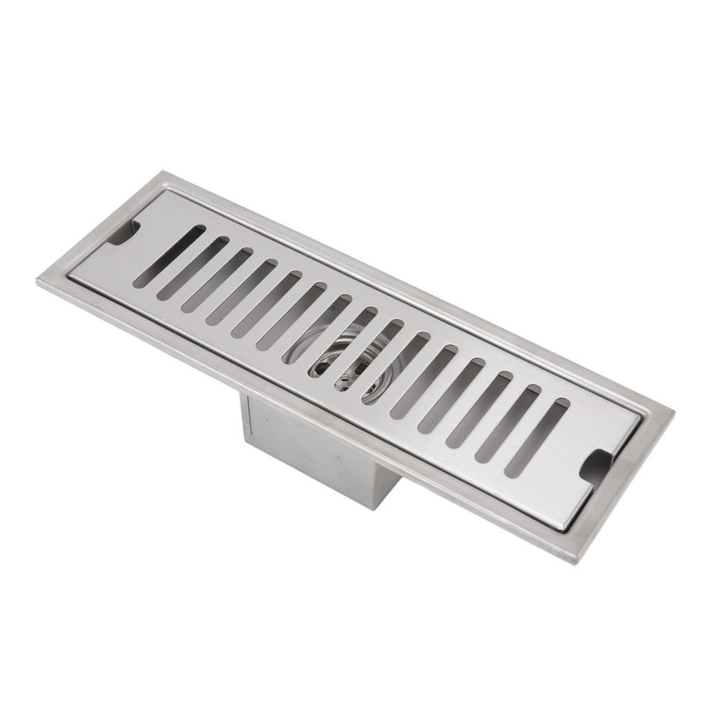 Rectangular Linear Shower Drain 30 × 10 cm / 11.81×3.94in Shower Floor Drain  Garage