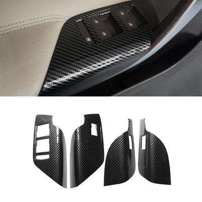 Für Buick Regal 2009 2010 2011 2012 2013 2014 2015 2016 ABS Carbon-Textur Auto Innenfensterheberschalter Bedienfeld Abdeckung Zierleiste