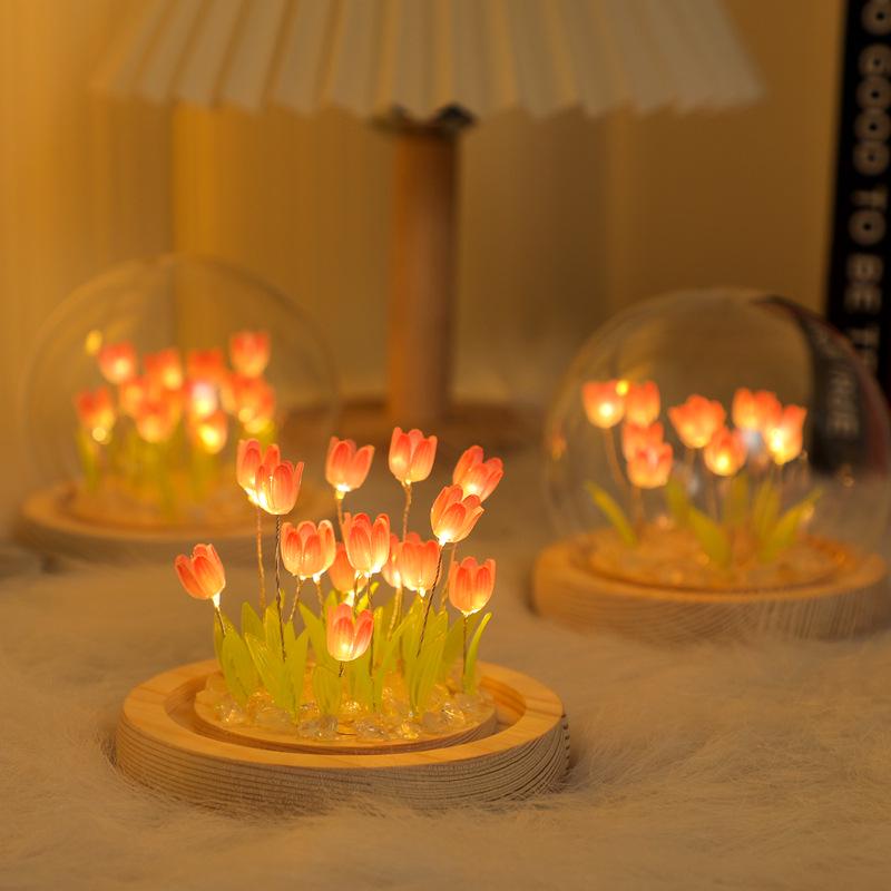 Tulip Night Light DIY Kit: Handmade Bedroom Ornament, Perfect for Gifts