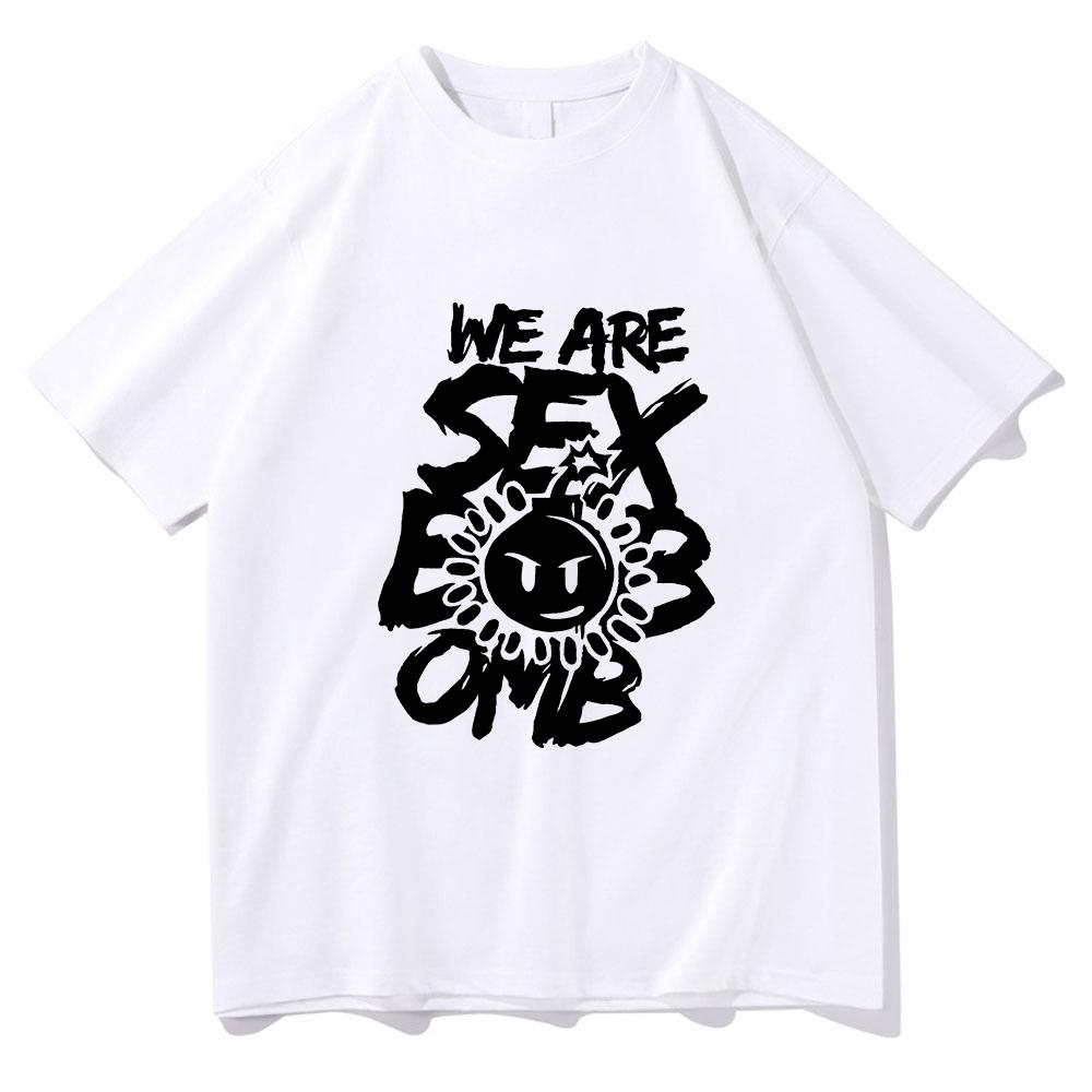 Maglietta Scott Pilgrim Takes Off Uomo Estetica Retro Stampa Lettera Sex Bomb Omb Maglietta Unisex Anime Manga Vintage Cotone