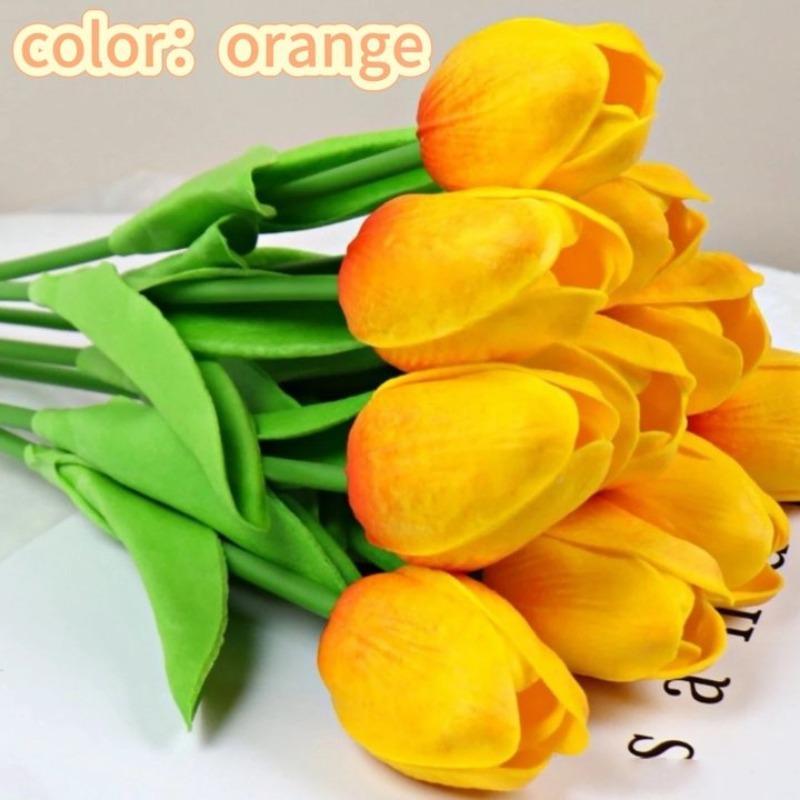 5/10Pc Premium Tulip Artificial Flowers, Real Touch Tulip Bouquet, Decorative for Wedding Home Party Christmas Candy Birthday