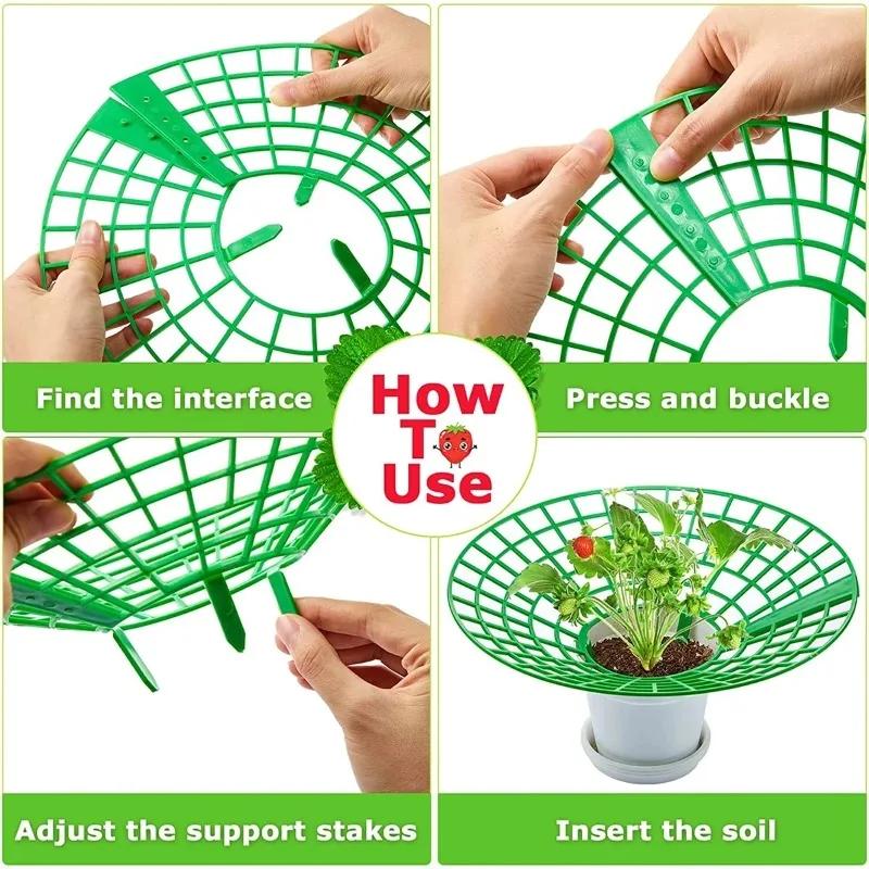 10pcs Anti rot green plant support Fruit support frame Strawberry plant scaffold Strawberry planting three-dimensional rack tray