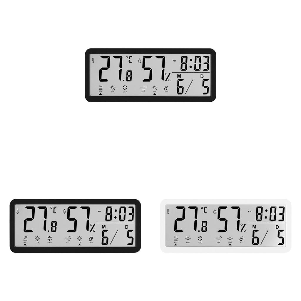 Minimalist Digital Wall Clock For Bedroom And Study With 24h Time And Temperature