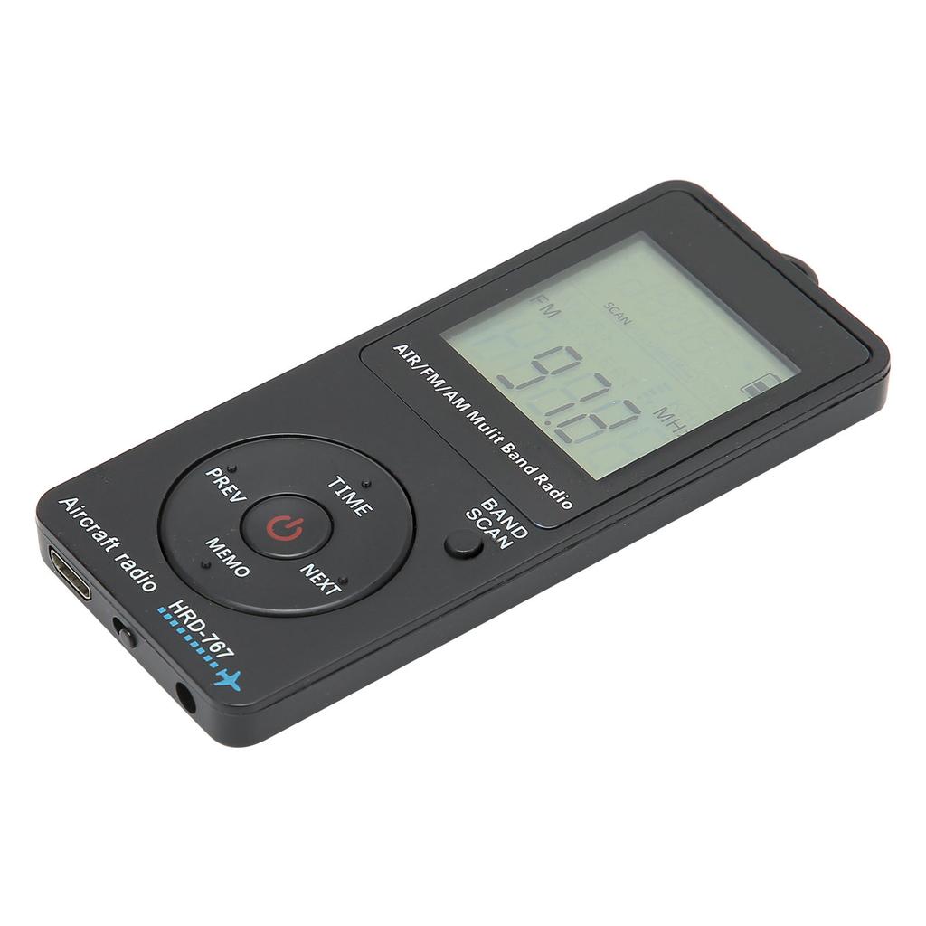 HRD?767 Portable Radio Aircraft Band Automatic Power Off FMAMAIR Radio with Earphone
