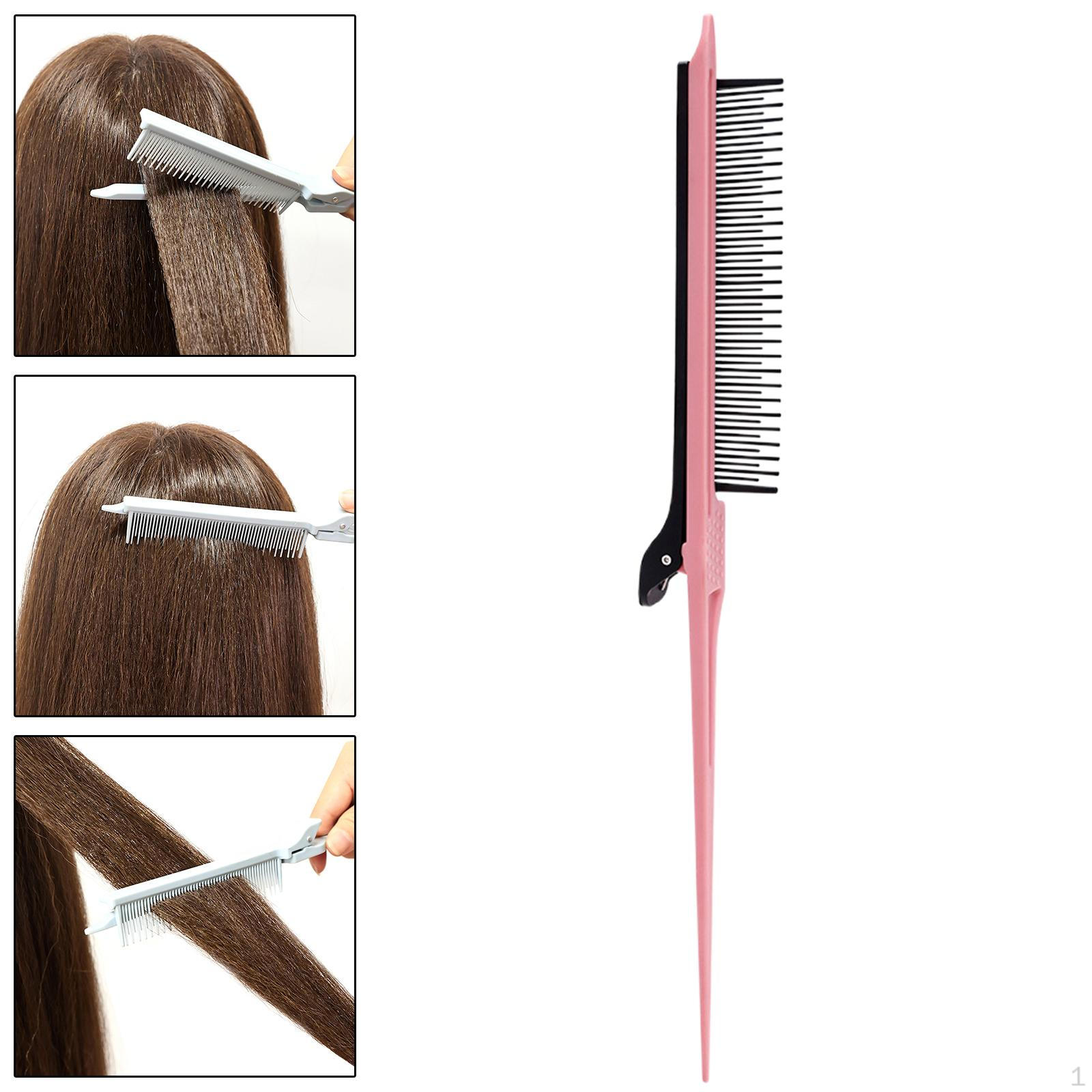 

Профессиональный портативный хвостовой гребень с плоским утюжком для парикмахерского мелирования окрашивания розовый