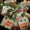 2M/Roll Christmas Classical with Wired Edge DIY Xmas Tree Ribbon Gift Wrapping Craft Ribbon Wreath Bows Imitation Hemp