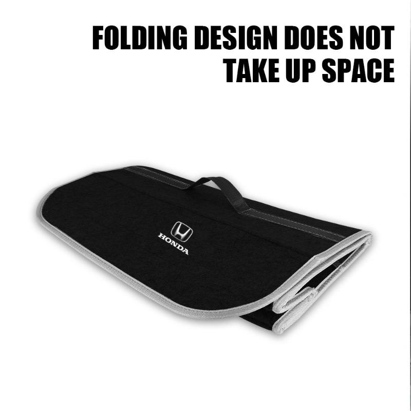 Car Soft Felt Storage Bag Organizer Car Foldable Trunk Bag Car Accessories For Honda Fit Mugen Insight Type S R VTEC DOHC Modulo Vezel Legend RR Si