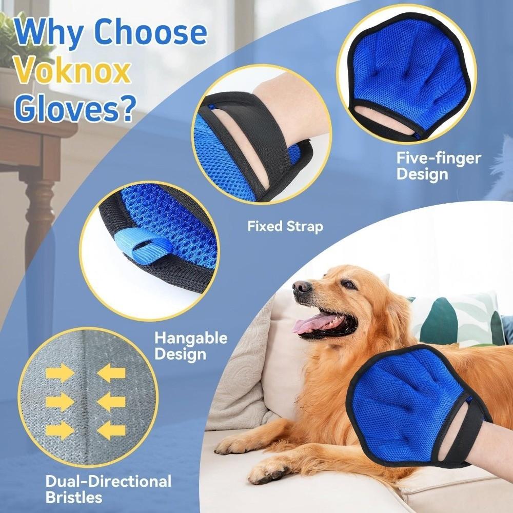 Five Finger Electrostatic Pet Hair Remover Reusable Five-Finger Glove  For Cats Dogs