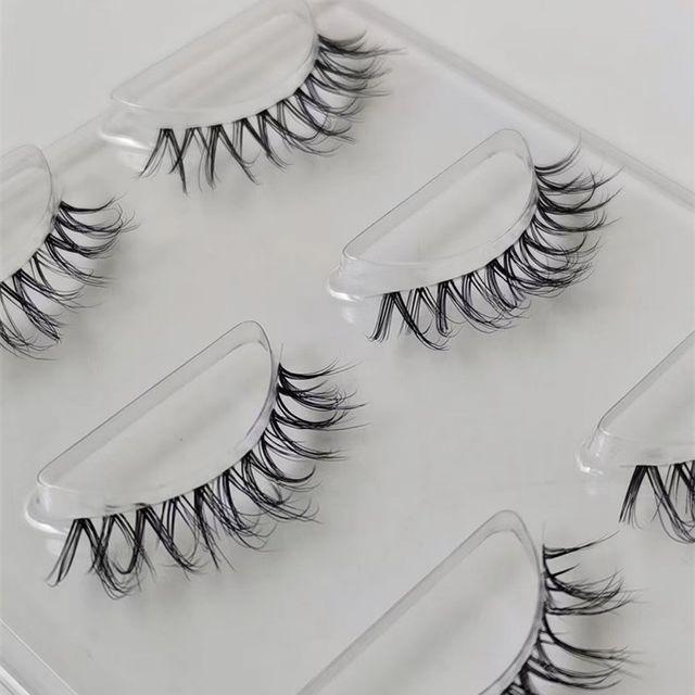 Aimo - Set Of 3 : False Eyelashes (6D13) Black - One Size