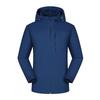 Women Solid Stripe Rain Jacket Outdoor Plus Waterproof Hooded Raincoat Windproof