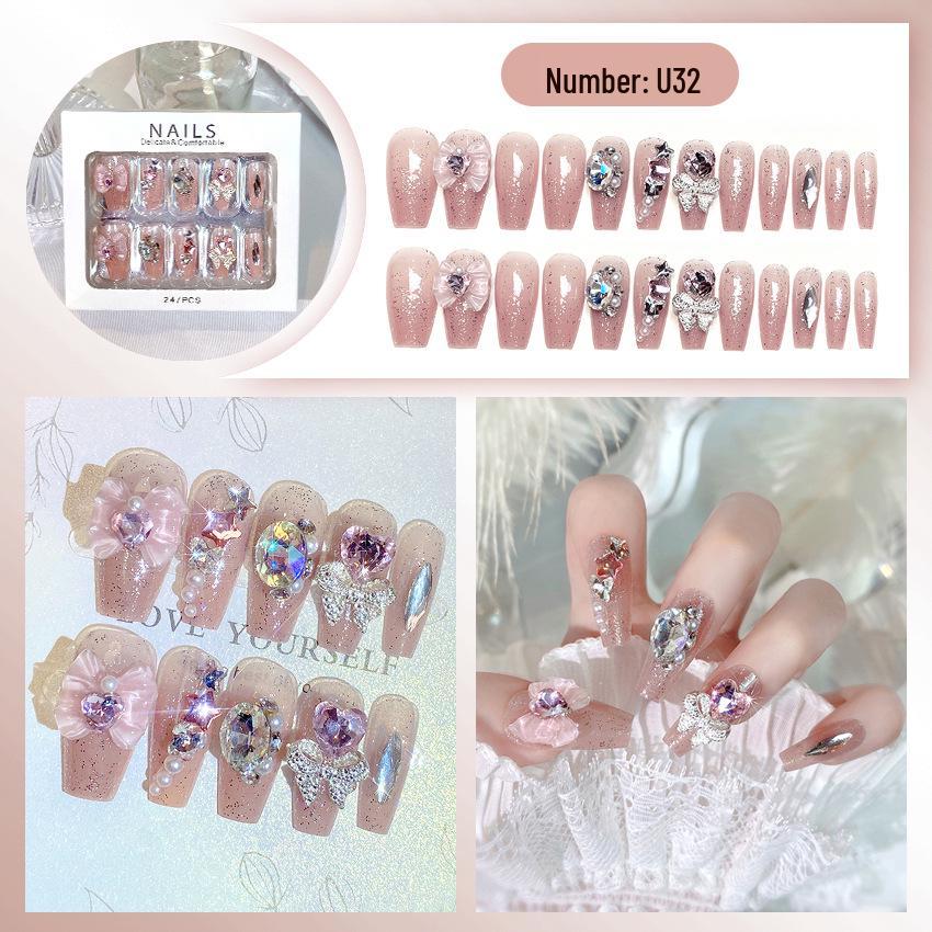 High-End Handmade Nail Art: Pure Desire Style Rhinestone Nail Stickers Collection.