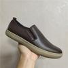 Fashion 2025 Shoes Man 100% Genuine Leather Man Flat Shoes Casual Loafers Slip On Flats Shoes Moccasins Man Driving Shoes