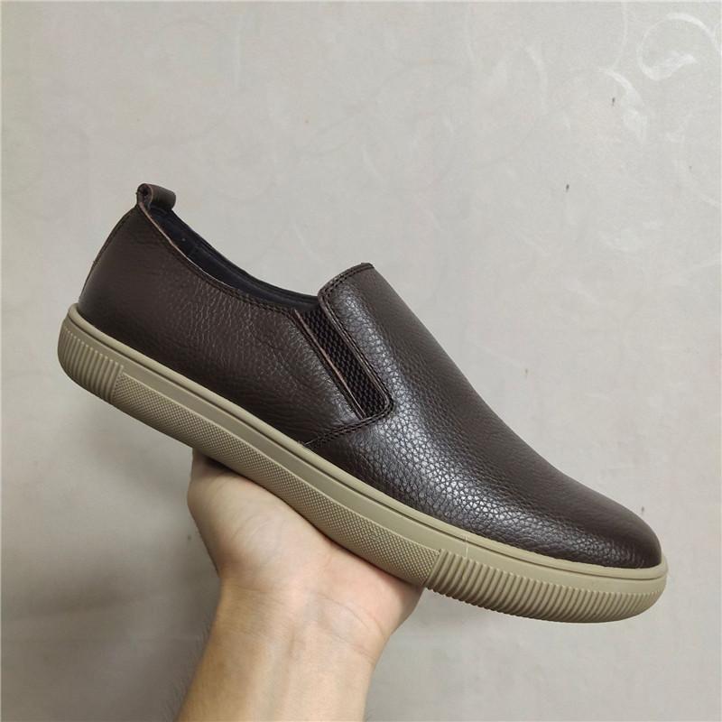 Fashion 2025 Shoes Man 100% Genuine Leather Man Flat Shoes Casual Loafers Slip On Flats Shoes Moccasins Man Driving Shoes