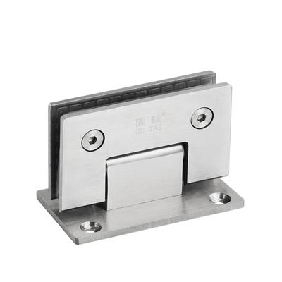

Stainless Steel Frameless Nickel Brush Glass Door Hinge 90 Degrees Of Bathroom Glass Clamp Bathroom Folding Glass Clip