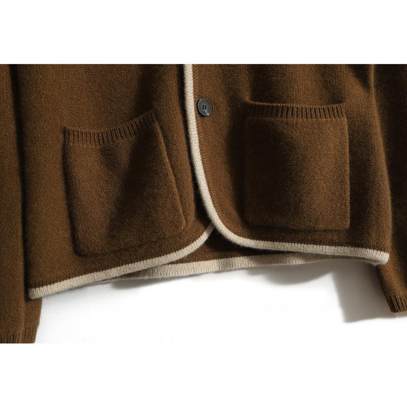 Dámský volný podzimní pletený kardiganový svetr top