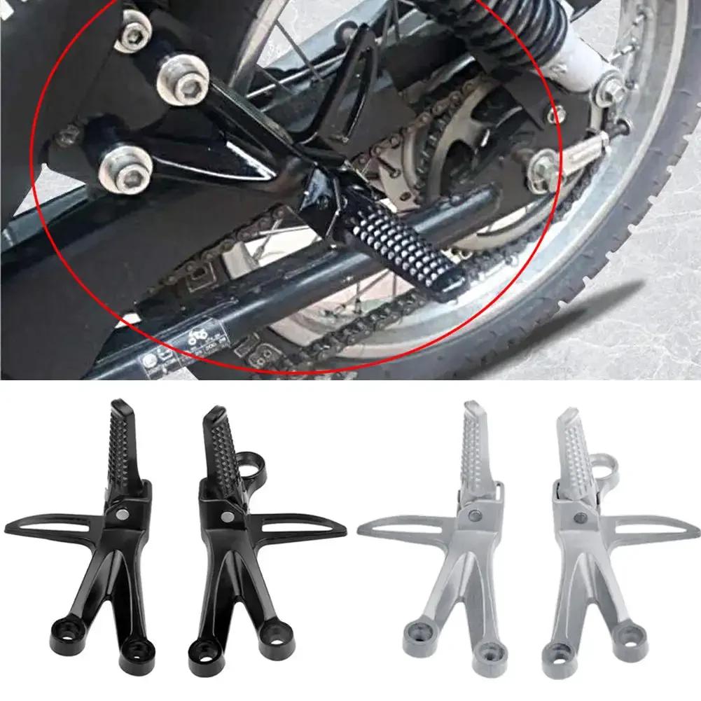 2pcs Motorcycle Motor Bike Folding Footrests Footpegs CNC Aluminum Universal Foot Rests Pegs Rear Pedals Set