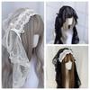 Schwarz / Weiß Spitze Schleife Haarband Gothic Stil Lolita Mädchen Stirnband Lolita Kopfschmuck Party