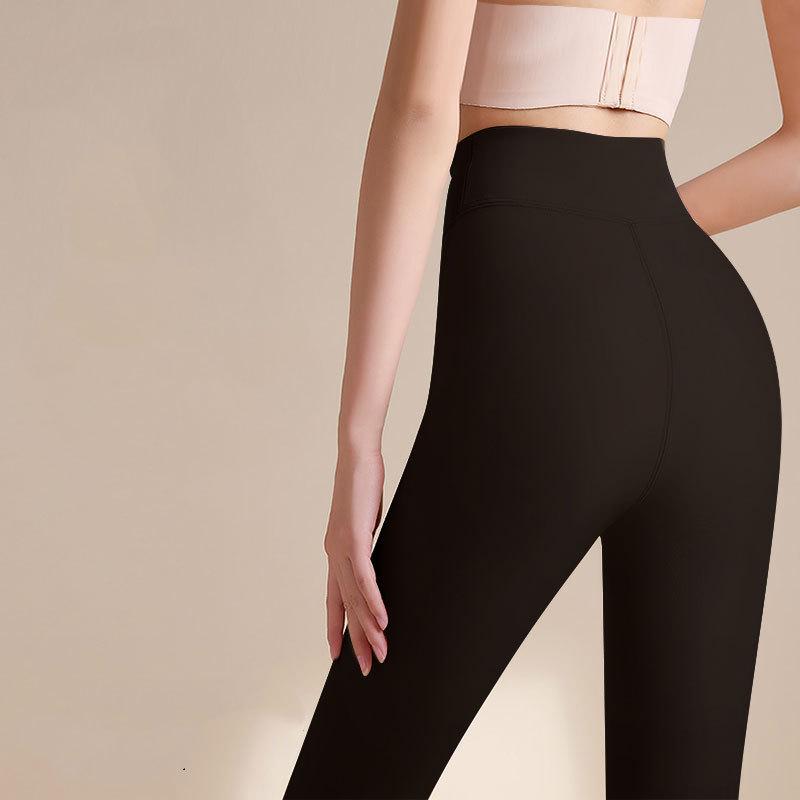 Ciorapi pantalon super groși, cu fleece pe interior, aspect nud, cu picior, pentru femei, strat de bază pentru toamnă/iarnă (400g)