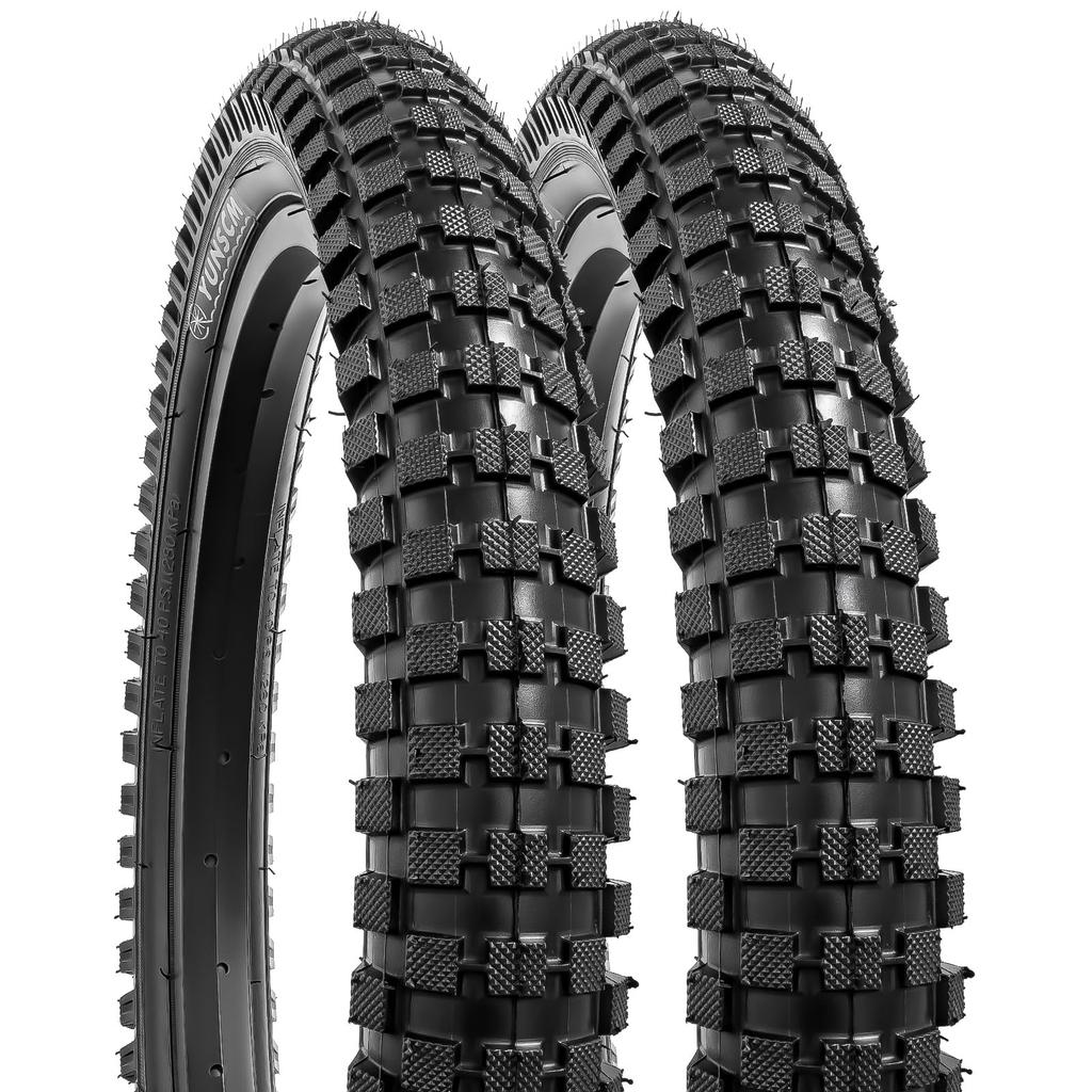 YunSCM 2x18 2.4 Tires, 18x2.4 64-355 Bicycle Tires, Suitable for 18-inch 2.4 Mountain Bikes and Cross Bikes, Y-029