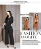 Costume Élégant pour Femme - Pantalon Large Noir - Ensemble Trois Pièces - Automne/Hiver 2025