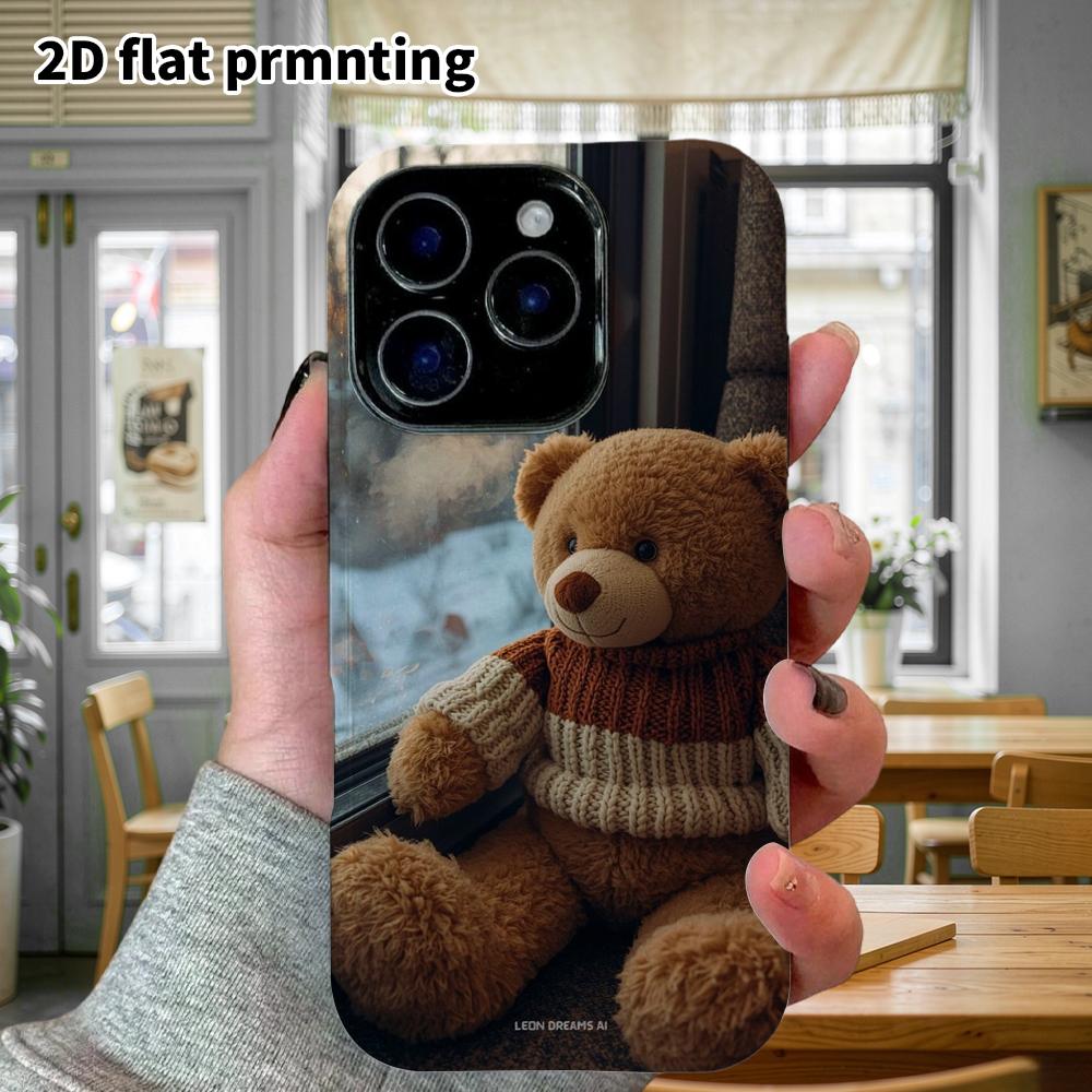 Phone Case: 2D Flat Samsung Galaxy A34 A35 M05 M06 S20 S22 S21 FE Plus 5G Protective Case, Sunset Bear, Perfect Christmas and Halloween Holiday Gift