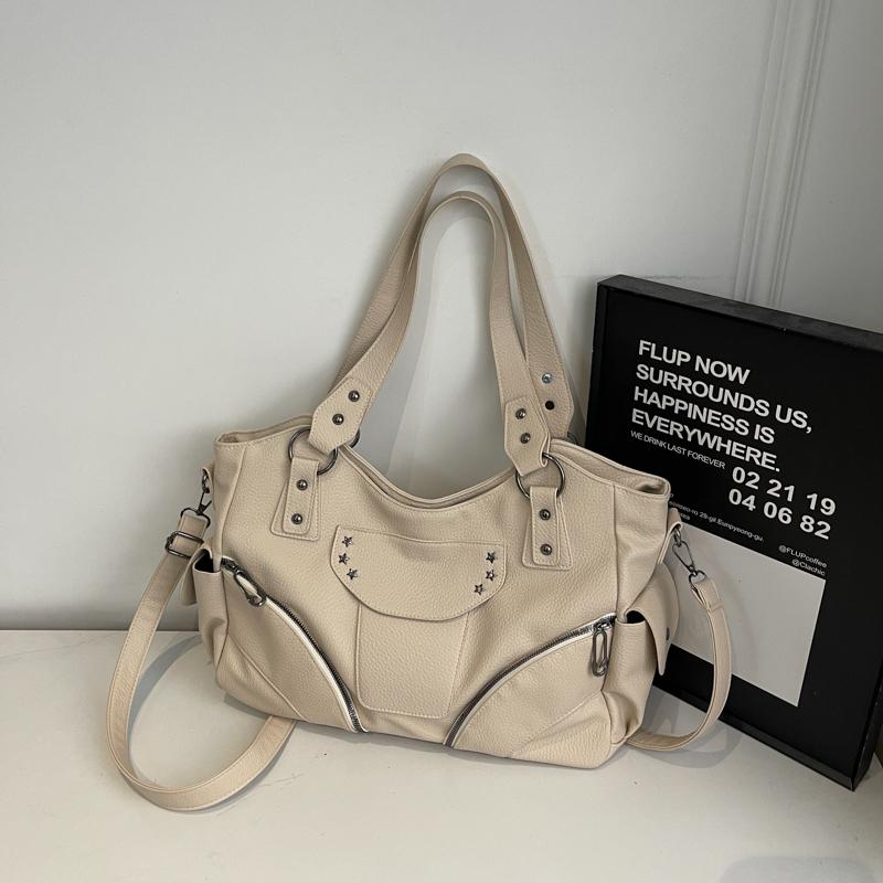 

Large Capacity Shopper Totes 2025 New Designer Handbags Quality Shoulder Crossbody Hobo Bags For Women Pure Color Multi Pockets