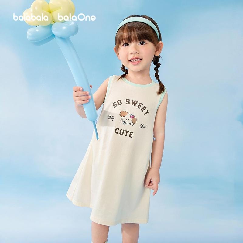 Balabala Girls' Butterfly Bow Dress - Summer 2026
