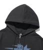 NICEGHOSTCLUB 3Star Applique Hoodie Zip Up_Charcoal(Ng2Gsum490A)