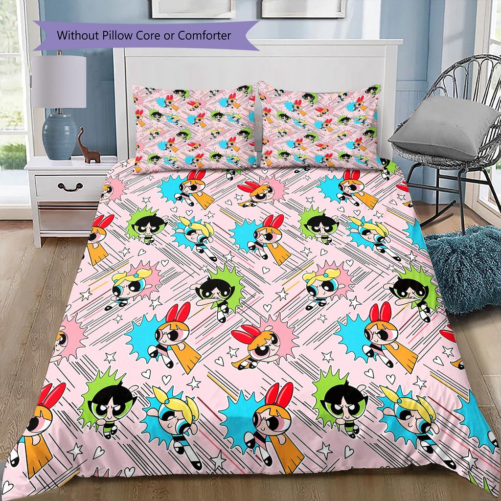 Carino Set Biancheria da Letto Le Superchicche, 1 Copripiumino & 2 Federe, Morbido Arredo Casa, Regalo Ideale per i Fan