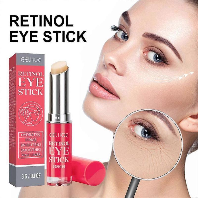 3pcs Retinol Eye Cream Stick Reduce Puffiness Wrinkle Dark Circles Remove Skin Care