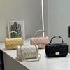 Genuine Leather Women's Bag New High End Women's Shoulder Bag Fashionable Small Fragrance Chain Bag Handbag Crossbody Bag