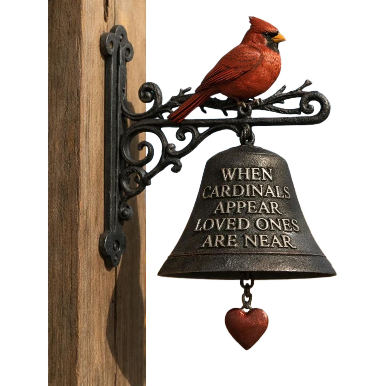 

CardinalsCommemorative Doorbell Garden Bell Red Bird Dinner Bell Decoration Farmhouse Yard Bell Front Door Porch Placement China Mainland