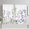 Watercolour Leaves Hummingbird Curtains Living Room Bedroom Home Decor Curtains Floral Polyester Shower Curtain with Hooks