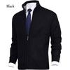 New Arrival Men's Solid Color Stand Collar Fashion Cardigan Sweater Knitted Jacket Plus Size Sweater Men Autumn/winter)