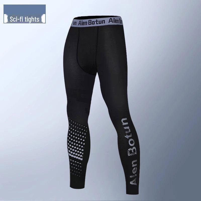 Men's Quick-Dry Elastic Fitness and Running Tights for Spring/Autumn