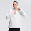 Long-sleeved Sports T-shirt Men's Half-zip Bottoming Shirt Solid Color Half-turtle Collar Fashionable Casual Top