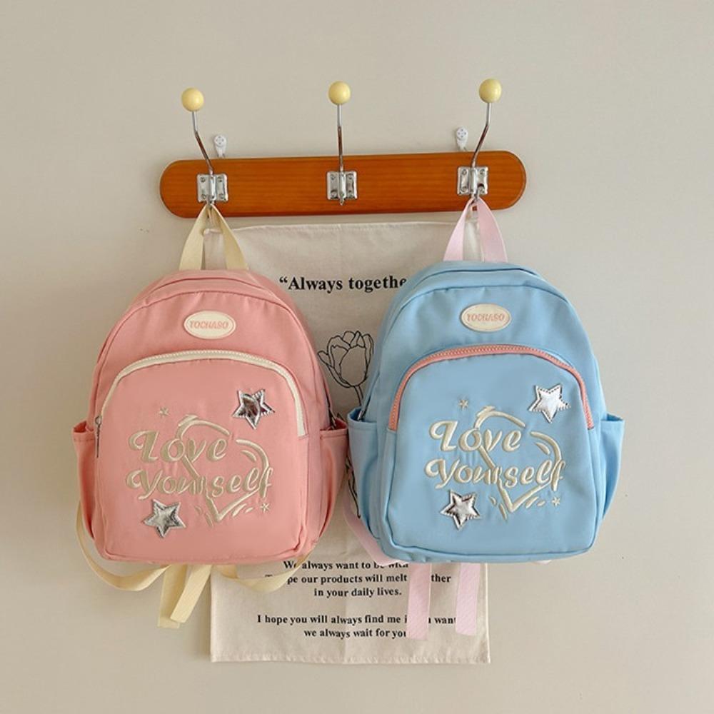 

Нейлоновый рюкзак для детского сада, большая вместимость, вышитые буквы, рюкзак для детей, школьная сумка для студентов