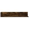 Wall Shelves 2 Pcs Smoked Oak 100 X 16.5 X 16.5 Cm Engineered Wood