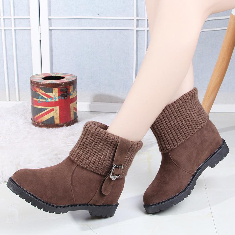 Women's Lightweight Comfortable Thick Sole Cold Warm Padded Snow Boots Non-slip Wear Casual Outdoor Sports Cotton Boots