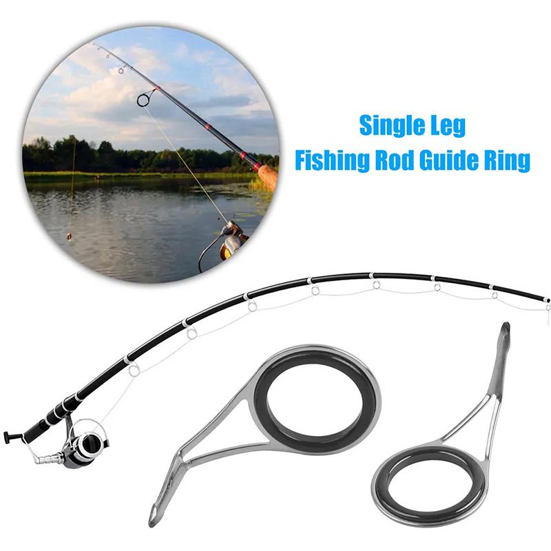 75 Pezzi/Set Kit Riparazione Punta Canna da Pesca Guide Occhiello Riparazione Kit Costruzione Canna Sostituzione Canna Accessori Pesca