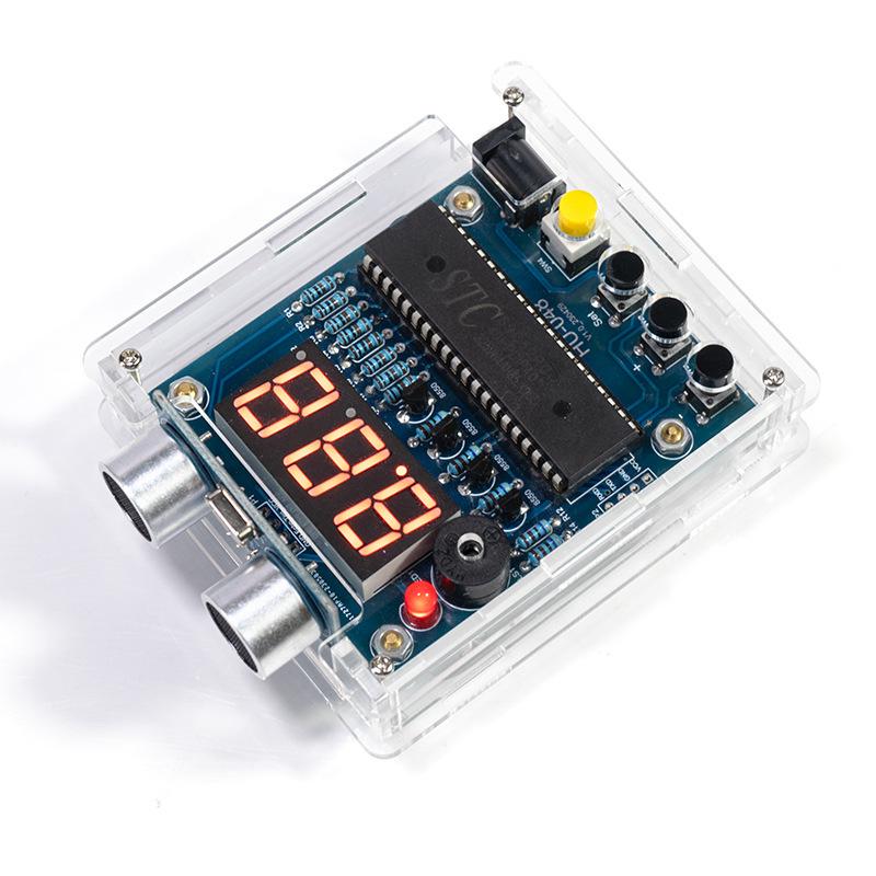 51 Microcontroller Ultrasonic Distance Measurer DIY Kit - Backup Radar Alarm with Electronic Welding