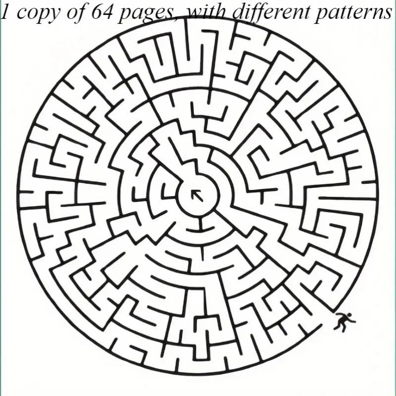 

1pc Maze Book Engaging Concentration Puzzles Activity Book Party Gift Focuses on Attention Enhancement Brain Teaser Puzzles