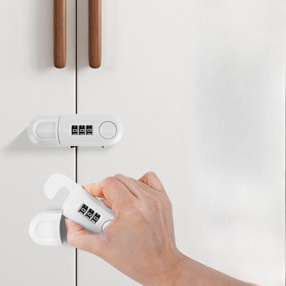 

Multi-function Drawer Password Lock Anti-theft Cabinet Strap Locks Baby Safety Lock Non Perforated белый